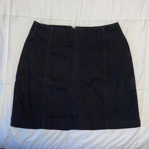 Seamed Denim Mini Skirt